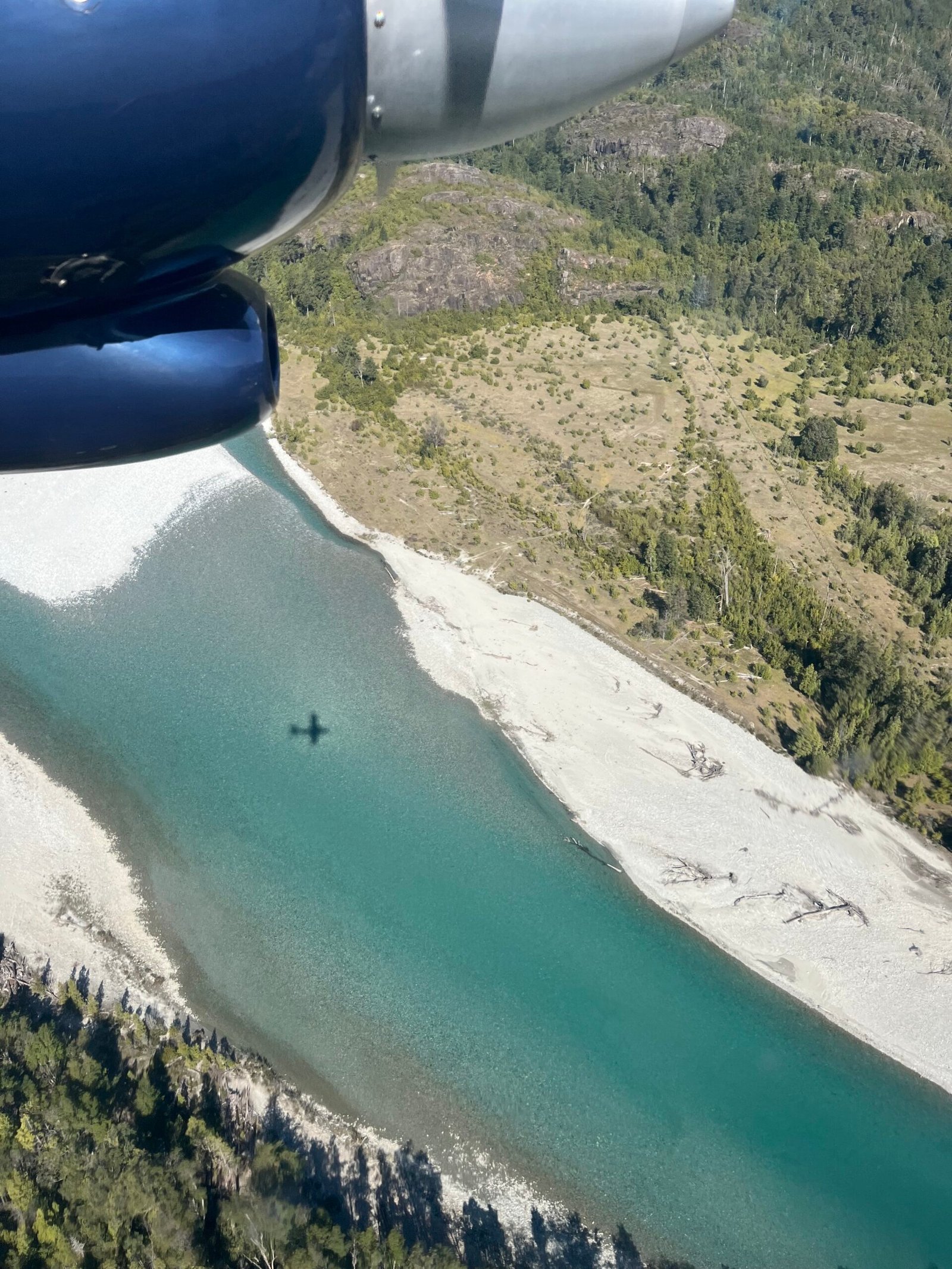 Pueliando por aire en Puelo Patagonia chilena